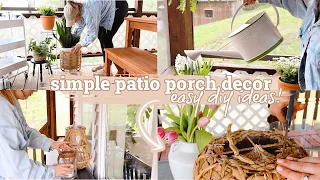 DIY Budget Porch Decor Outdoor Patio Decorate With Me | Small Front Porch Decor Ideas | Adaline Zook