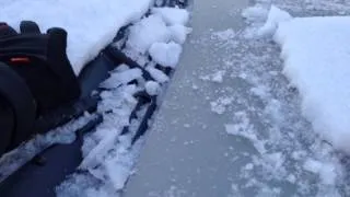 Removing ice from my car four days after the ice storm (Dec