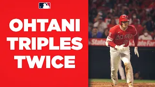 SHOing off the speed! Shohei Ohtani legs out two triples in one game!