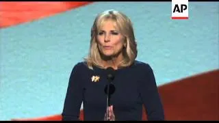 Dr. Jill Biden, wife of Vice President Joe Biden, speaks at the Democratic National Convention