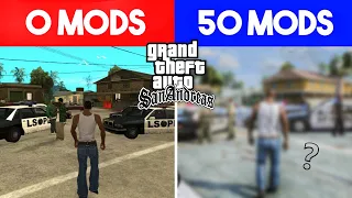 I INSTALLED *50 MODS* 😱 IN GTA San Andreas To Make It The Most Realistic Game Ever 😍