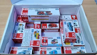 3 minutes ASMR 13 Type Tomica Cars⭐ Tomica opening and put in big Okatazuke convoy