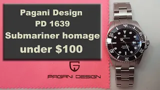 PAGANI DESIGN watch PD 1639 full review - Submariner homage? at 43mm? Maybe...