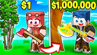 ASCIA DA 1€ VS ASCIA DA 1.000.000€! - MINECRAFT *TYCOON*