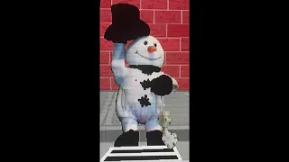 WORLD’S EXTREMELY UBER RARE SUS MINI BLACK VEST SPINNING SNOWFLAKE SNOWMAN IN EXISTENCE!!!!!