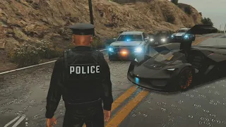 Hyperauto ala fuga persecución a alta velocidad 👮‍♂️🤌😱