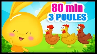 Quand trois poules vont aux champs - 80 min de comptines pour les petits