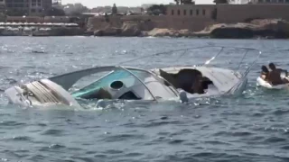 Impalamento di uno yacht a Malta