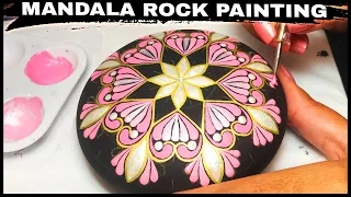 Mandala Dot Painting How To Paint Stones Rocks Dotting Artist Tutorial Art Mandalas #mandala