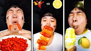 Spicy Food Challenge Spicy Food🔥 VS Sour Food🍋 | Funny ASMR Mukbang