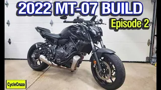 NEW 2022 Yamaha MT-07 BUILD Ep. 2 | NEW MODS