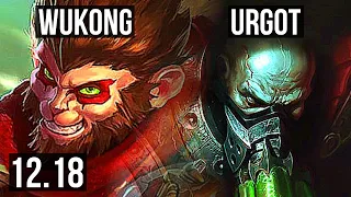 WUKONG vs URGOT (TOP) | 8/1/2, 900+ games, 1.4M mastery, Dominating | EUW Diamond | 12.18