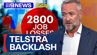 Telstra facing backlash after job cuts | 9 News Australia