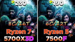 Ryzen 7 5700X3D vs Ryzen 5 7500F | PC Gameplay Benchmark Tested