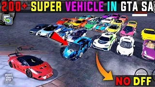 200+ Vehicle MOD in GTA san andreas MOBILE  | With super Cars &Bike | Only Copy & Past ✅