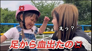 【川崎三姉妹物語】補助輪無し自転車に挑戦に来た三女だが足を怪我したと大泣き？果たして三女の運命は？