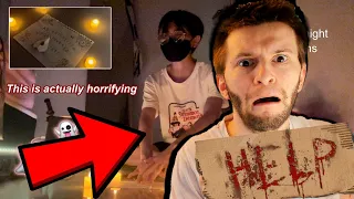 REACTING to Faline san summuning GHOSTS in his dorm! [SCARY] [REACTION]