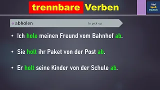 Учить немецкий | Фразы, часто используемые в повседневной жизни  | trennbare Verben
