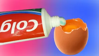 You definitely didn't know this: LIFE HACK with EGG and TOOTHPASTE!