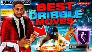 *NEW* FASTEST BEST DRIBBLE MOVES in NBA 2K22 (Season 9)⚡HOW TO DRIBBLE TUTORIAL W/HANDCAM in 2K22!