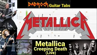 Creeping Death (Live) - Metallica - Guitar + Bass TABS Lesson (Request)