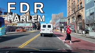 NEW YORK CITY Driving Tour [4K] - FDR DRIVE - HARLEM