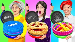 Wednesday vs Grandma Cooking Challenge | Kitchen War & Easy Secret Gadgets by X-Challenge