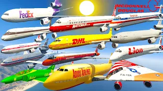 GTA V: Every Largest McDonnell Douglas Airplanes Summer Sunny Best Longer Crash and Fail Compilation