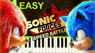 SONIC FORCES SPEED BATTLE THEME - EASY Piano Tutorial