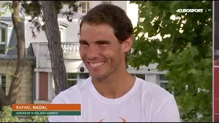 Rafael Nadal Interview at the Eurosport studio after his victory at RG 2017