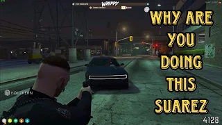 Croc Pulls Over Suarez & Convinces Him To Stop Doing Crime | NoPixel 4.0