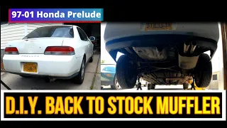 1997 - 2001 Honda Prelude Exhaust Muffler Swap / Part:1  Junkyard Goodies Install