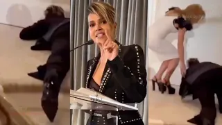 Halle Berry Face Plants At Charity Event