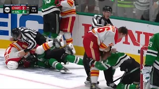 Calgary Flames vs Dallas Stars scuffle (2022 NHL)