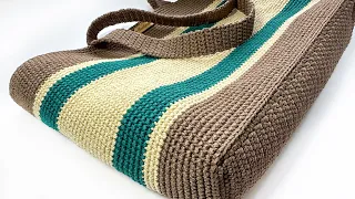 👌You will find three ways to connect rows in this lesson. Crochet bag.