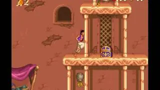 [SNES] Disney's Aladdin (J) | Walkthrough #1 | Stage 1 | All Red Gems