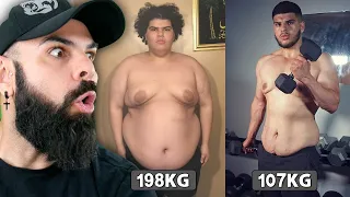 REAGINDO TRANSFORMAÇÃO CORPORAL DO OMAR THAHER | EMAGRECEU 90 KG