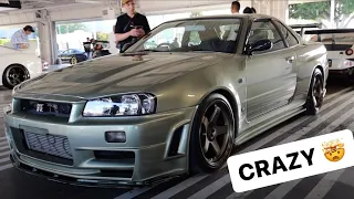 MILLENNIUM JADE NISSAN SKYLINE R34 GTR SHUTS DOWN CARMEET!