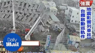 Taiwan quake: Daytime drone footage reveals extent of damage - Daily Mail