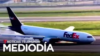 Video del día: Avión tuvo que aterrizar sin el tren de nariz | Noticias Telemundo