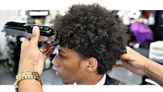 DIFFICULT TO SEE ANY GUIDLINES IN HIS HAIR TEXTURE | HAIRCUT TUTORIAL: MID TAPER