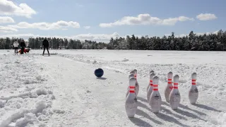 Ice Bowling Trick Shots