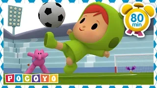 ⚽️ POCOYO in ENGLISH - Play soccer with Pocoyo! [ 80 minutes ] | VIDEOS and CARTOONS for KIDS