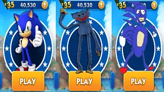 Sonic Dash vs Go Sanic Goo MEME vs Poppy Playtime Run - All Characters Unlocked Eggman Zazz