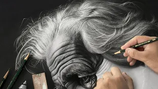 My Most Hyper Realistic HAIR Drawing ever!