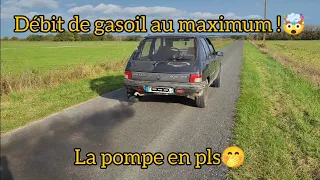 J'augmente le débit de gasoil au maximum !