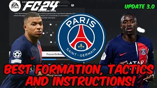 EA FC 24 - BEST PSG Formation, Tactics and Instructions