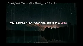 Lonely isn't the word for this by Zach Hood (Nightcore/Lyrics)