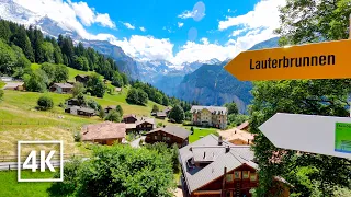 Wengen to Lauterbrunnen, scenic summer walk in Switzerland, breathtaking views along the way