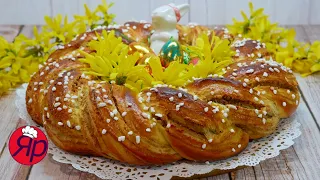 Пеку его всегда на пасху! мягкий, сдобный и волокнистый пасхальный венок